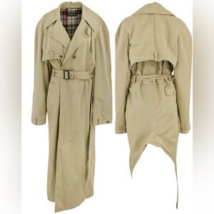 Balenciaga Beige OVERSIZED ASYMMETRICAL Trench Coat